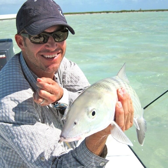 Had a world class guys bone and 'cuda fishing trip here in November.  Great cabins, good food, and terrific guides.  Ask for Percy or Randy.  Mangrove Cay Lodge.  Run by Liz and Alton.