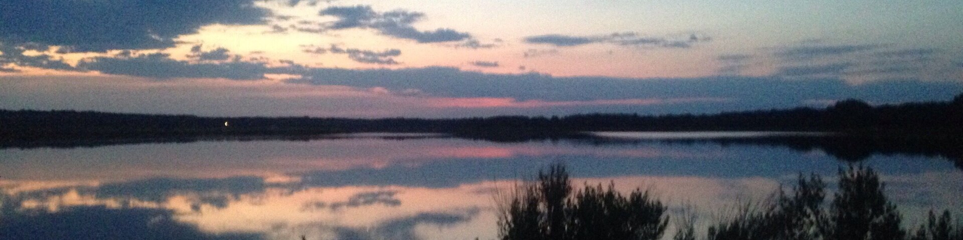 Calm water mirror images
