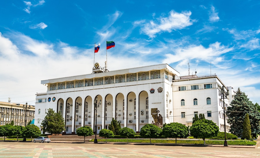 The Government Building of Dagestan in Makhachkala, Russia