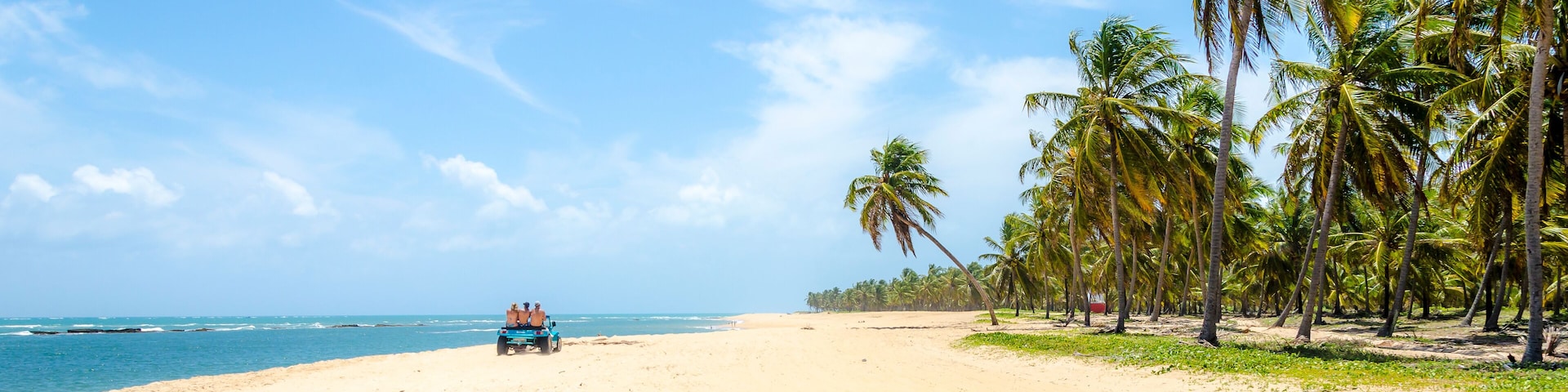 Unblemished beauty of the Gunga beach , Alagoas state,Brazil .