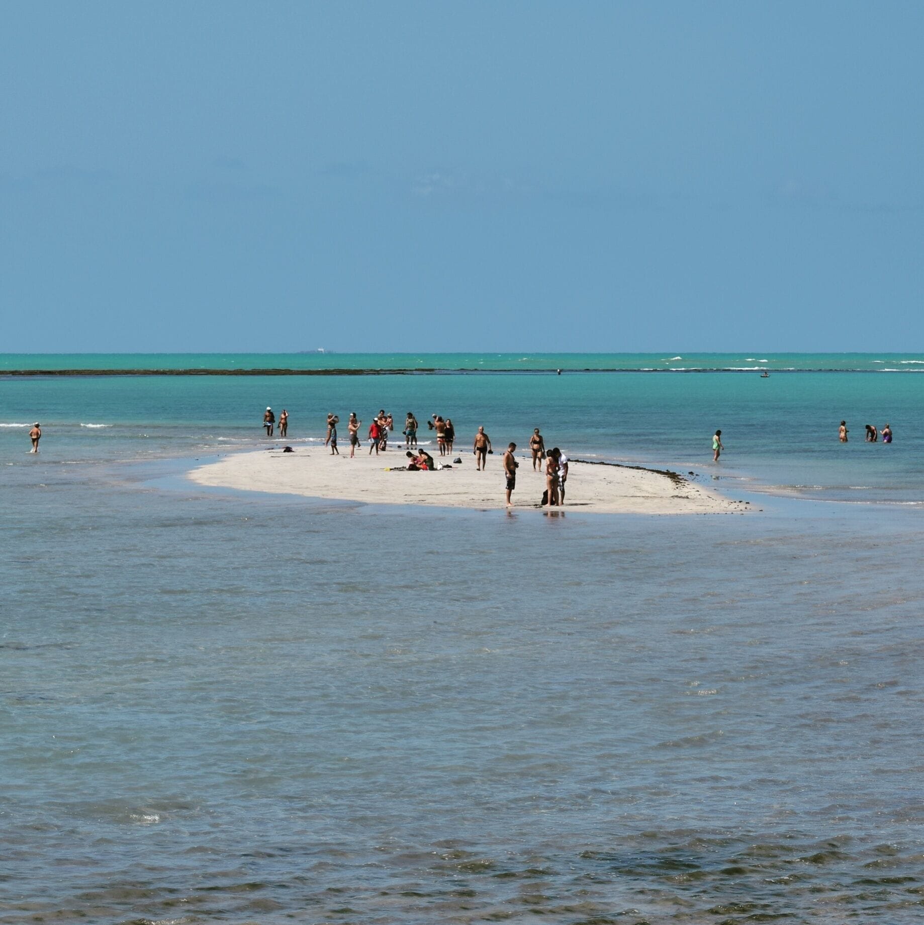 A "small square" into the sea in Ponta Verde Beach in Maceió, Alagoas, Brazil. 