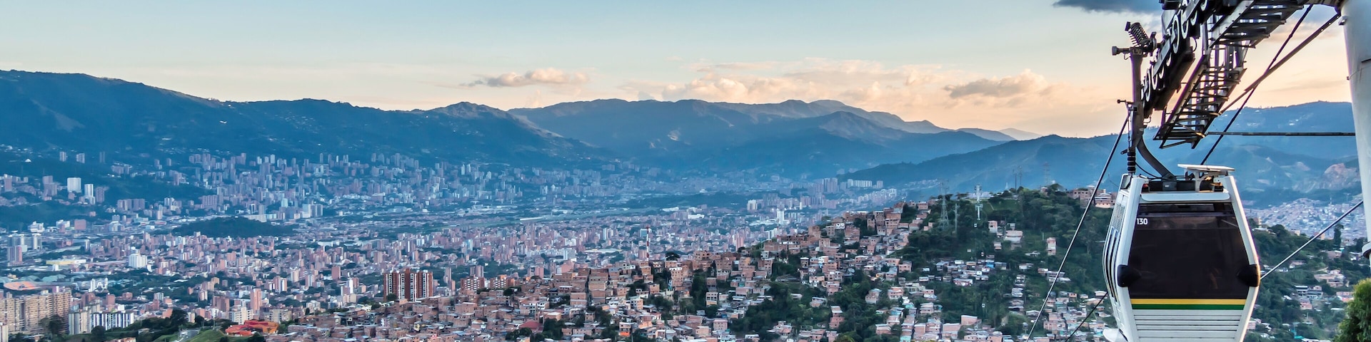 Skyline of Medellin from the Metro Cable station
