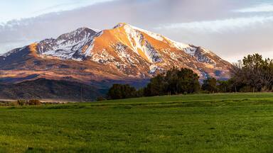 Beautiful view of mountain Sopris Aspen Glen Colorado