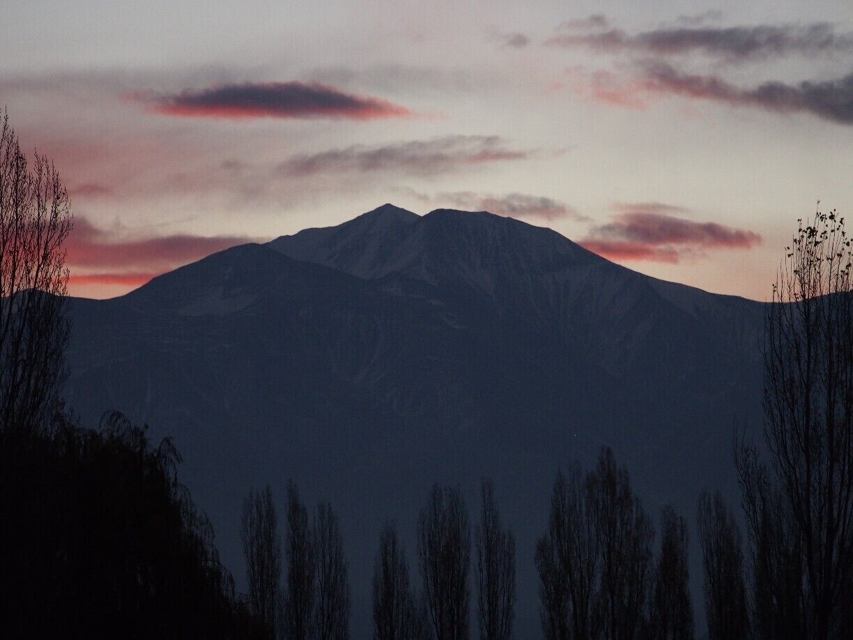View of the Andes Mountain range from Mendoza, Argentina.
