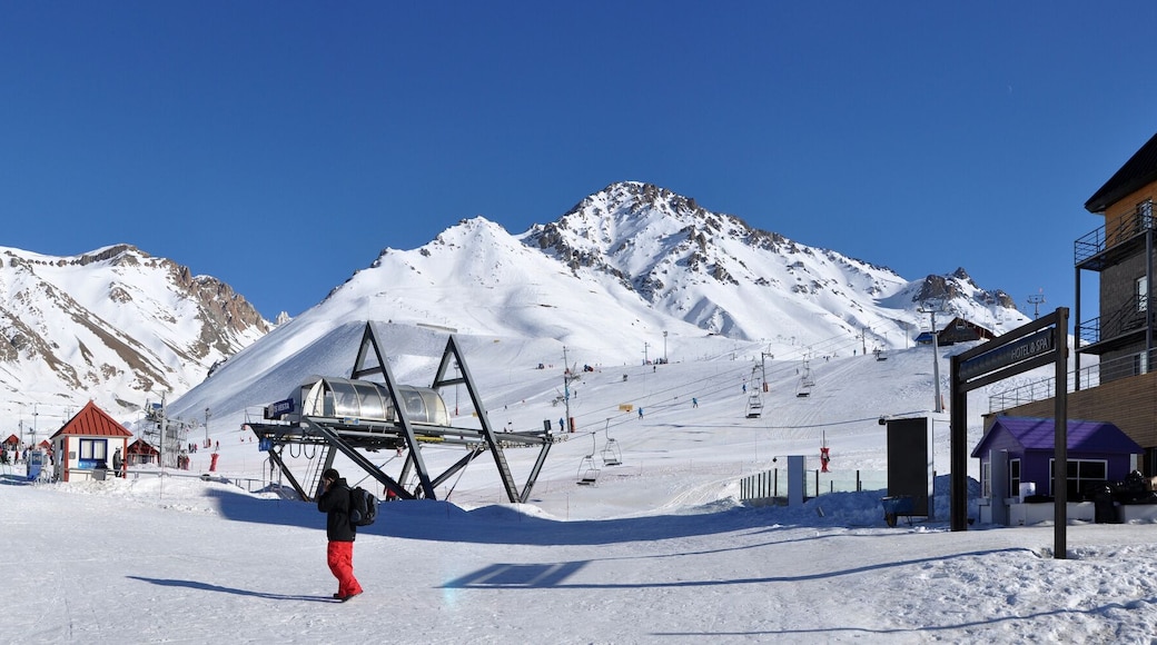 Panoramic landscape of Las Leñas ski resort, mendoza, argentina