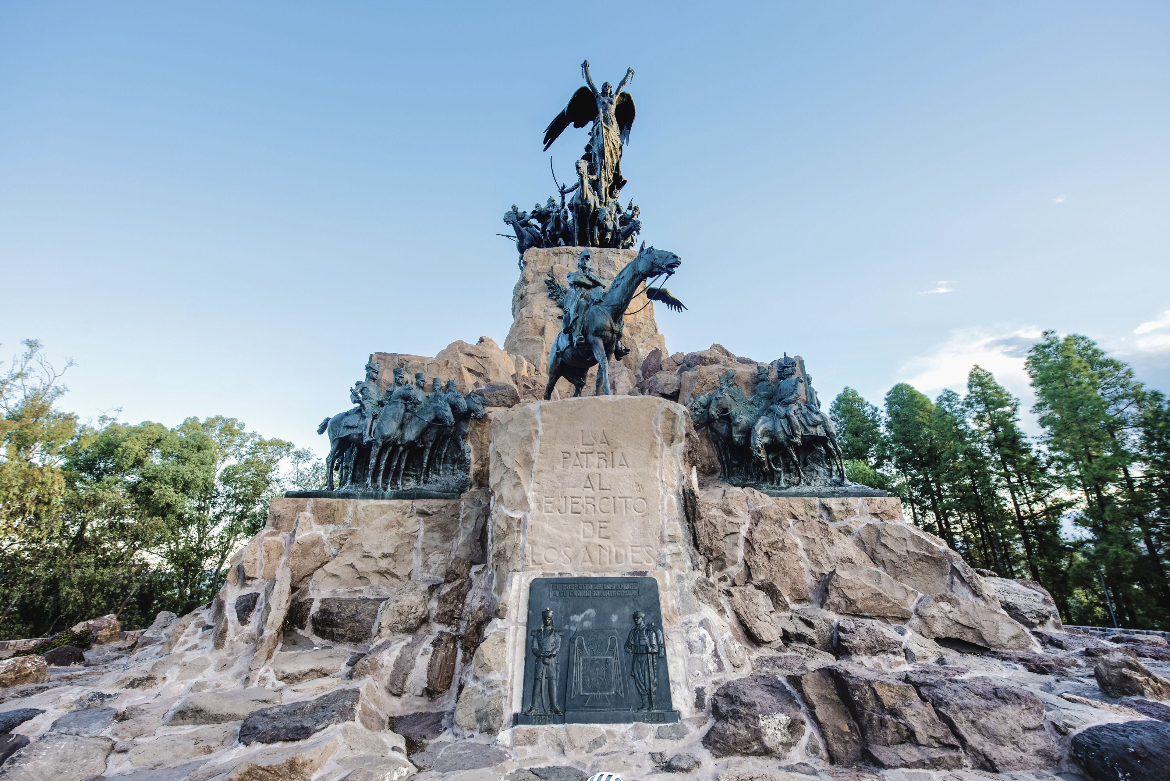 Cerro de la Gloria monument in Mendoza, Argentina.