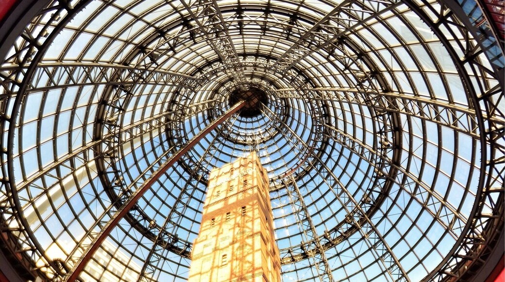 The old Shot Tower inside the Melbourne Central complex in Melbourne, Australia.
Packed with shops, a movie theater and a subway station, the gorgeous glass cone structure has been built around an old shot tower, which was built in 1888 and produced six tons of lead shot per year right up until 1961.
It's a very cool place to explore and catch a glimpse of cosmopolitan Melbourne.
#architecture
