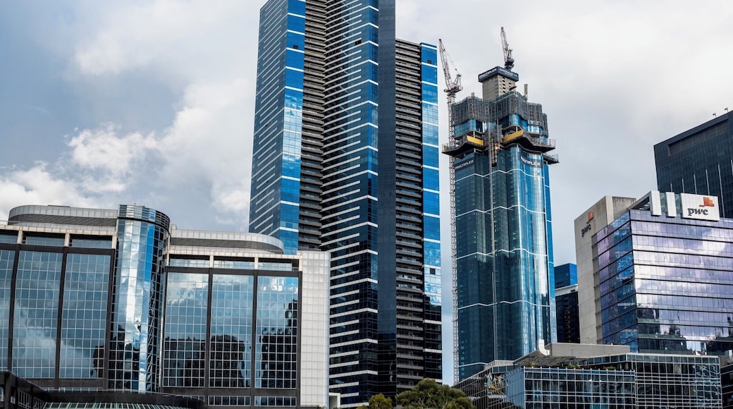 I took this photograph of Melbournes Eureka Tower while walking along the Yarra River. The rain had just stopped and the light was amazing.
