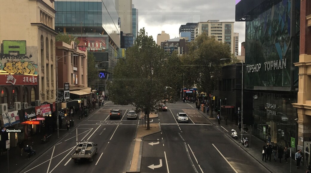 Taken from the classy Emporium shopping center in downtown Melbourne. I love the lonely tree in the middle.