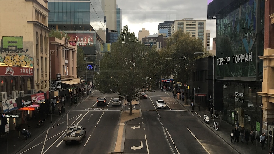 Taken from the classy Emporium shopping center in downtown Melbourne. I love the lonely tree in the middle.