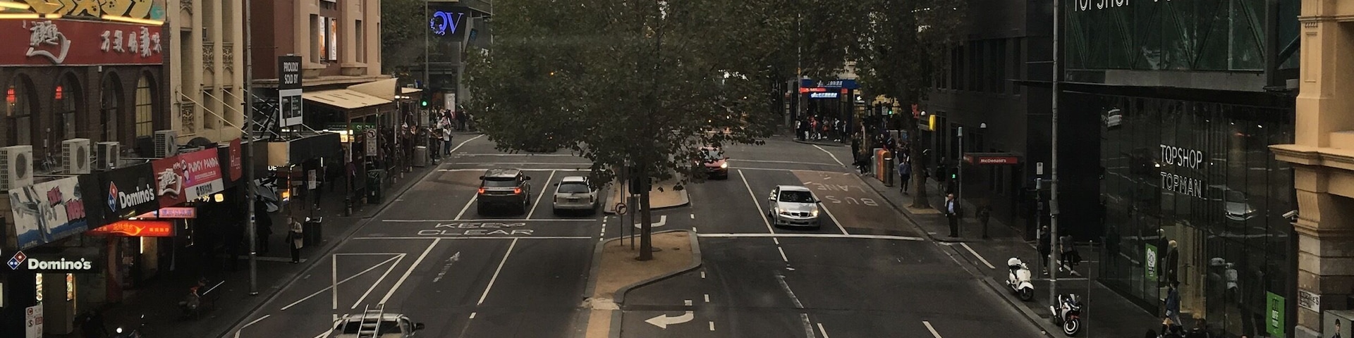 Taken from the classy Emporium shopping center in downtown Melbourne. I love the lonely tree in the middle.
