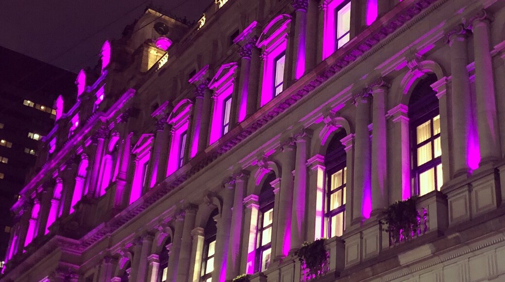 CBD - Beautifully illuminated building brighten up the night