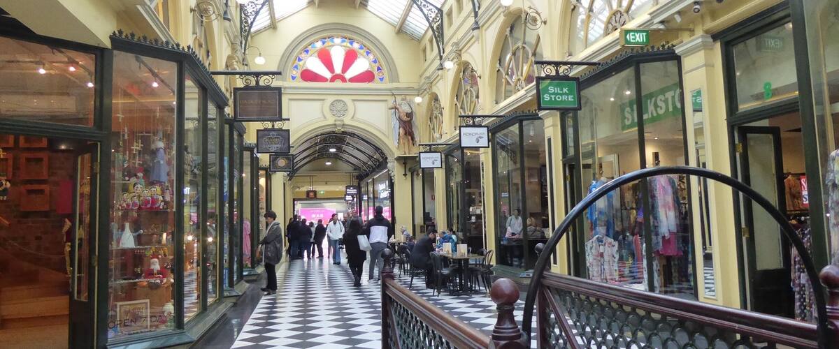 Beautiful shopping arcade.