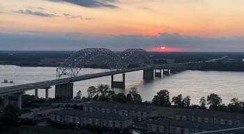 Spectacular sunset from the top of Bass Pro.