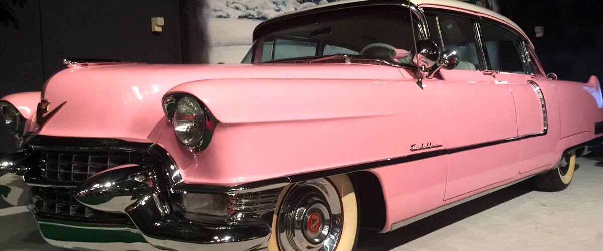 Elvis's 1955 Cadillac Fleetwood. Elvis first used this car for touring, then gave the car to his mother.