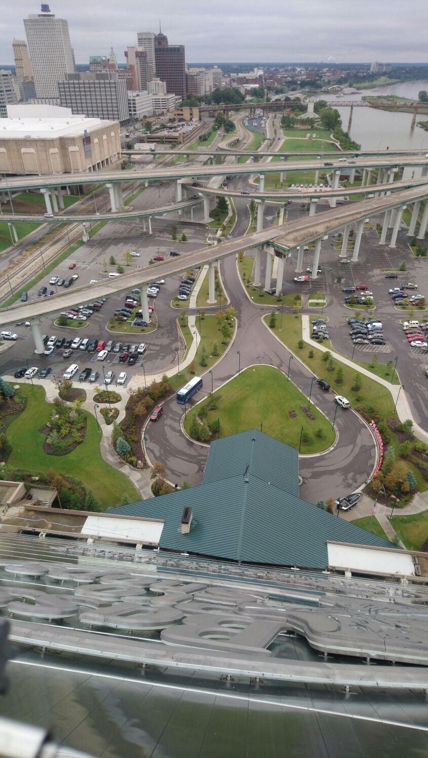 View from the top of the Pyramid!! Bass Pro Shop. A lovely restaurant at the top aswell