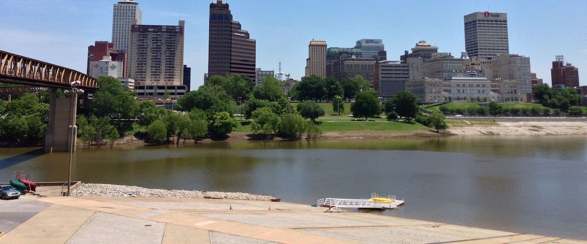 View of Memphis from Mud Island.