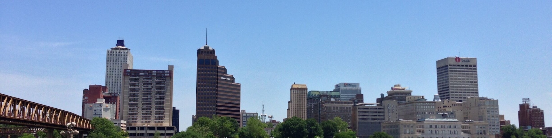 View of Memphis from Mud Island.