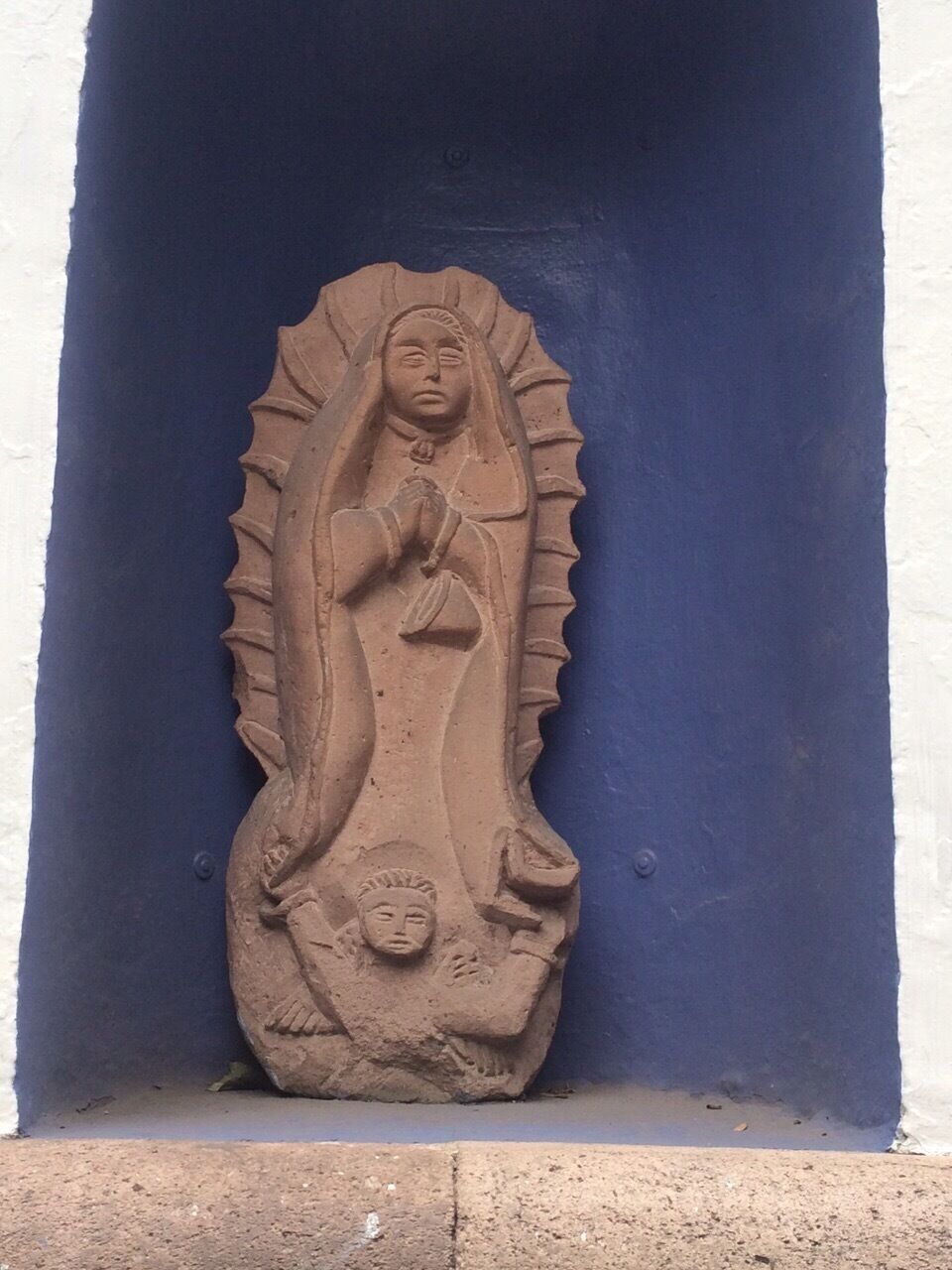 A nice virgin made of clay

I created the Holy list to show the diversity of altars, thought it could be interesting. Mexico is a mainly Catholic country, and the majority is devoted to the Virgin of Guadalupe. 

Find more in >> the HolyList

#outdoors #religion #devotion #tradition #travel #troveon #mexico #virgin #altar 