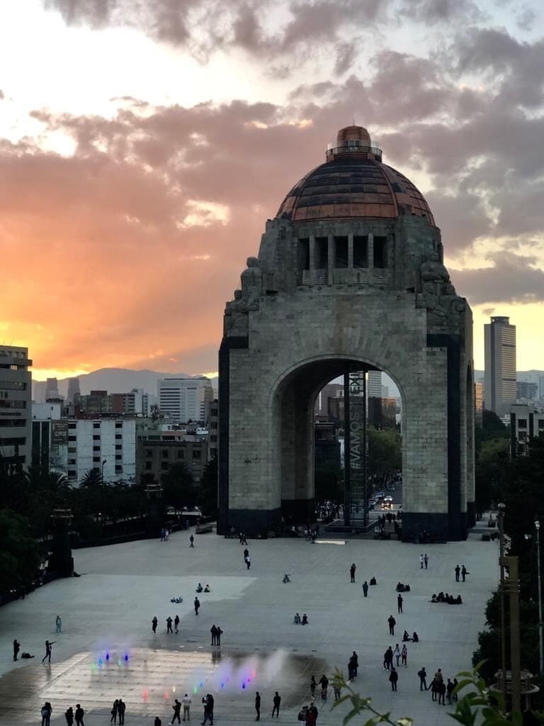 The sunset from Cha Cha Cha Terrace was amazing and we can admire the beauty of Monumento a la Revolucion in my lovely Mexico City #mexico #latam #lovemymarkets #lifeatexpedia #monuments #Culture
