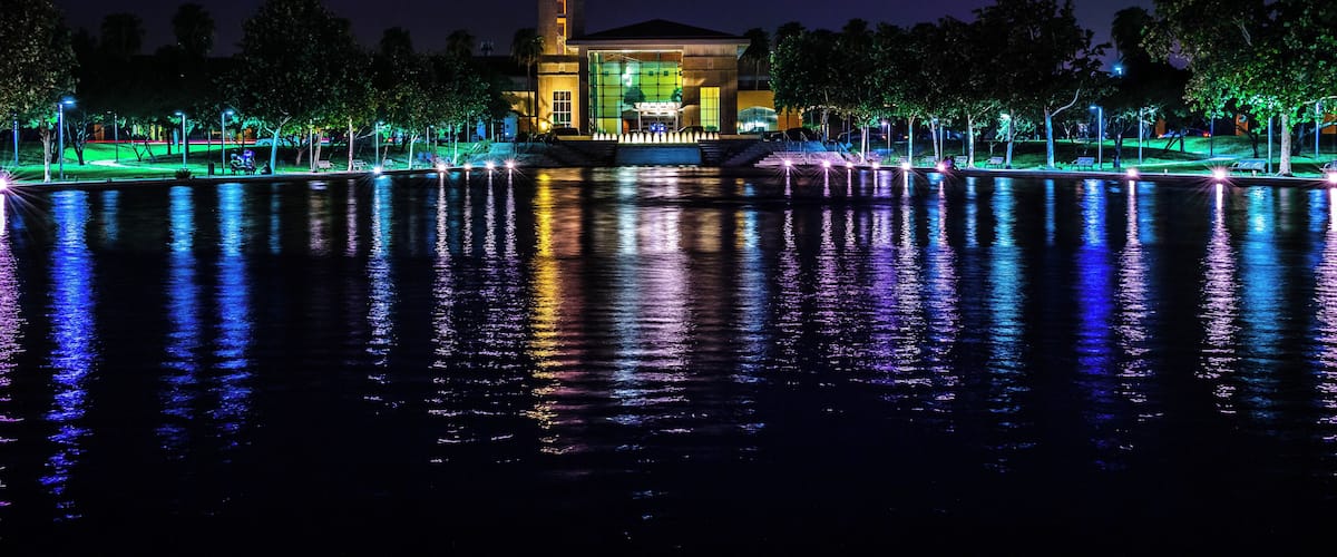The Mcallen Convention Center at night. Beautiful colors!  #LikeALocal