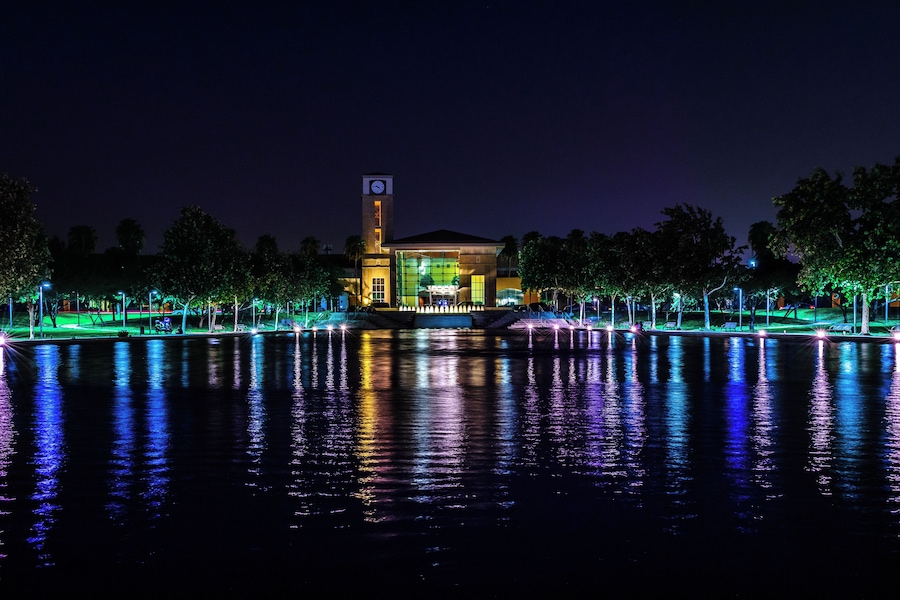 The Mcallen Convention Center at night. Beautiful colors!  #LikeALocal