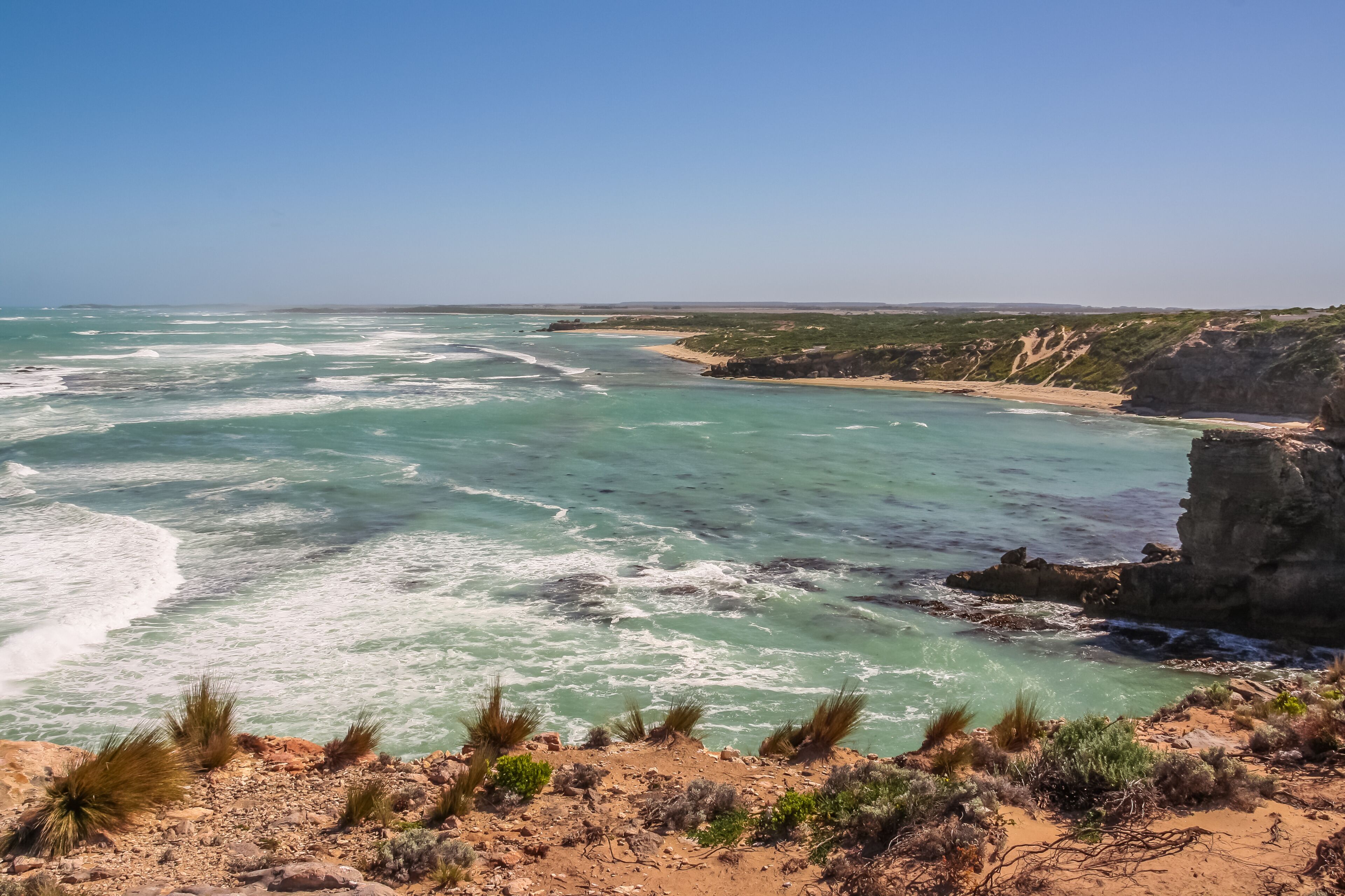 View of the sea shore near Mt Gambier, South Australia
