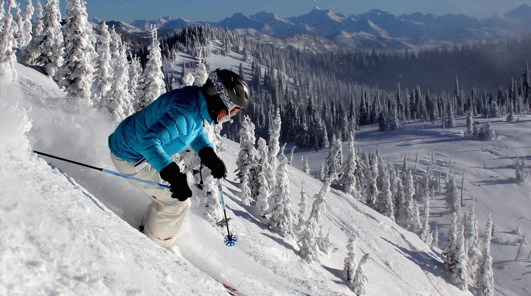 Montana featuring snow and snow skiing as well as an individual male
