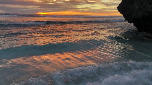 Gorgeous Mangaia sunset near Babe’s Place. Cook Islands.