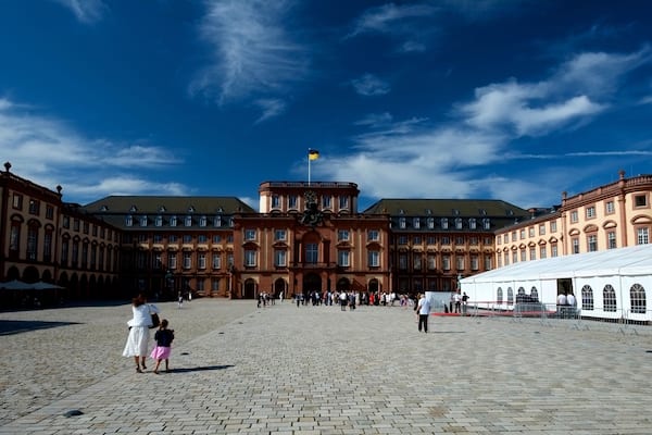 Mannheim Palace is a large Baroque palace in Mannheim, Baden-WĂŒrttemberg, Germany. It was originally the main residence of the Prince-electors of the Electorate of the Palatinate of the House of Wittelsbach. Part of the palace is used by the University of Mannheim.