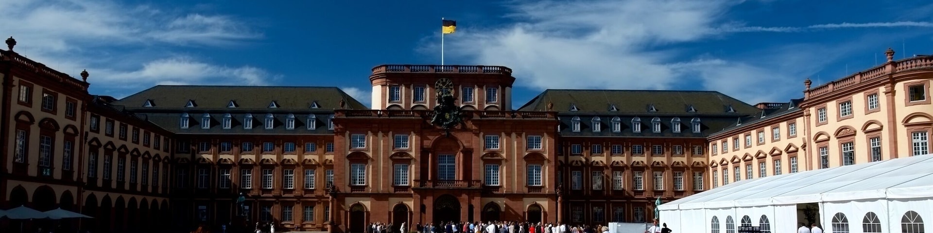 Mannheim Palace is a large Baroque palace in Mannheim, Baden-Württemberg, Germany. It was originally the main residence of the Prince-electors of the Electorate of the Palatinate of the House of Wittelsbach. Part of the palace is used by the University of Mannheim.