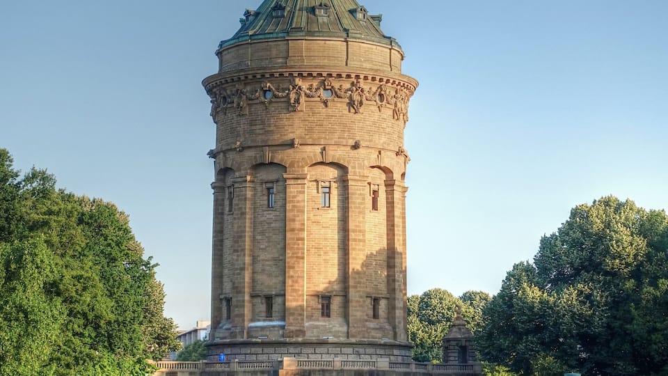 Watertower of Mannheim (Germany) in the morning sun