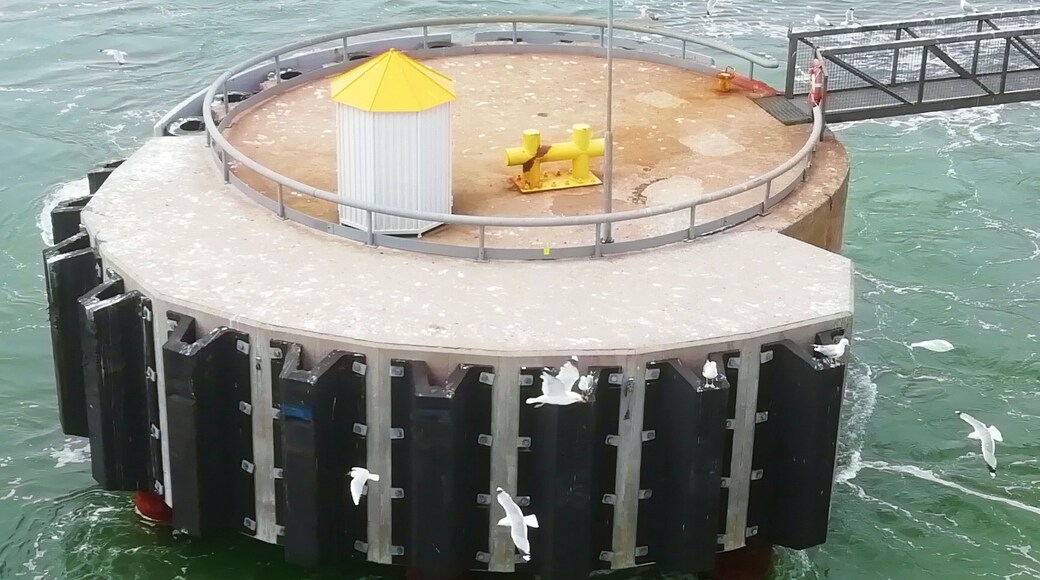 Funny stucture in port of Marienhamn. Mariehamn is the capital of Åland. Åland is part of Finland, they have self-government autonomy.