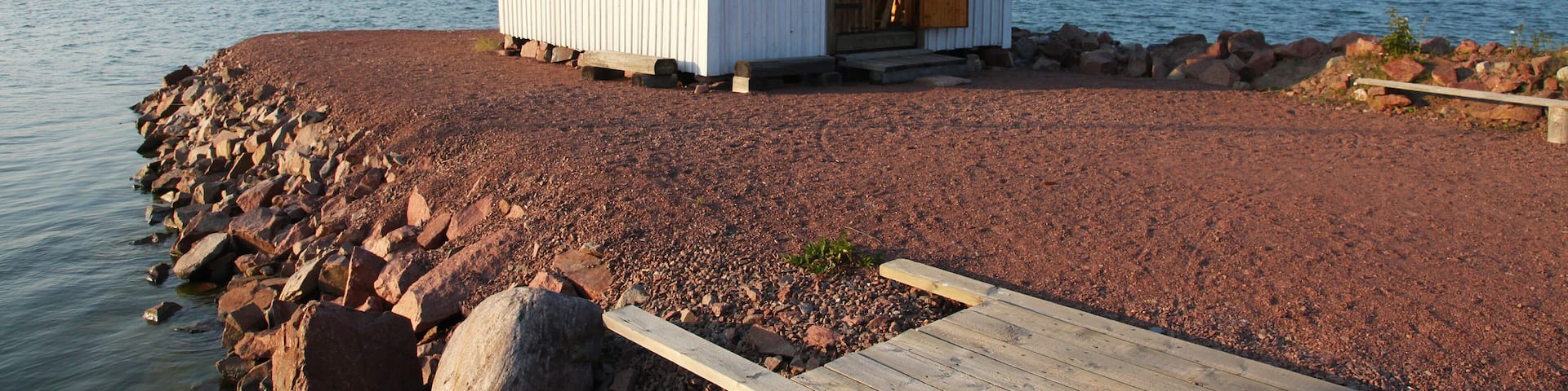 Old white chapel in Marienhamn