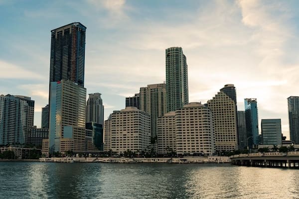 Brickell view from BRICKELL key