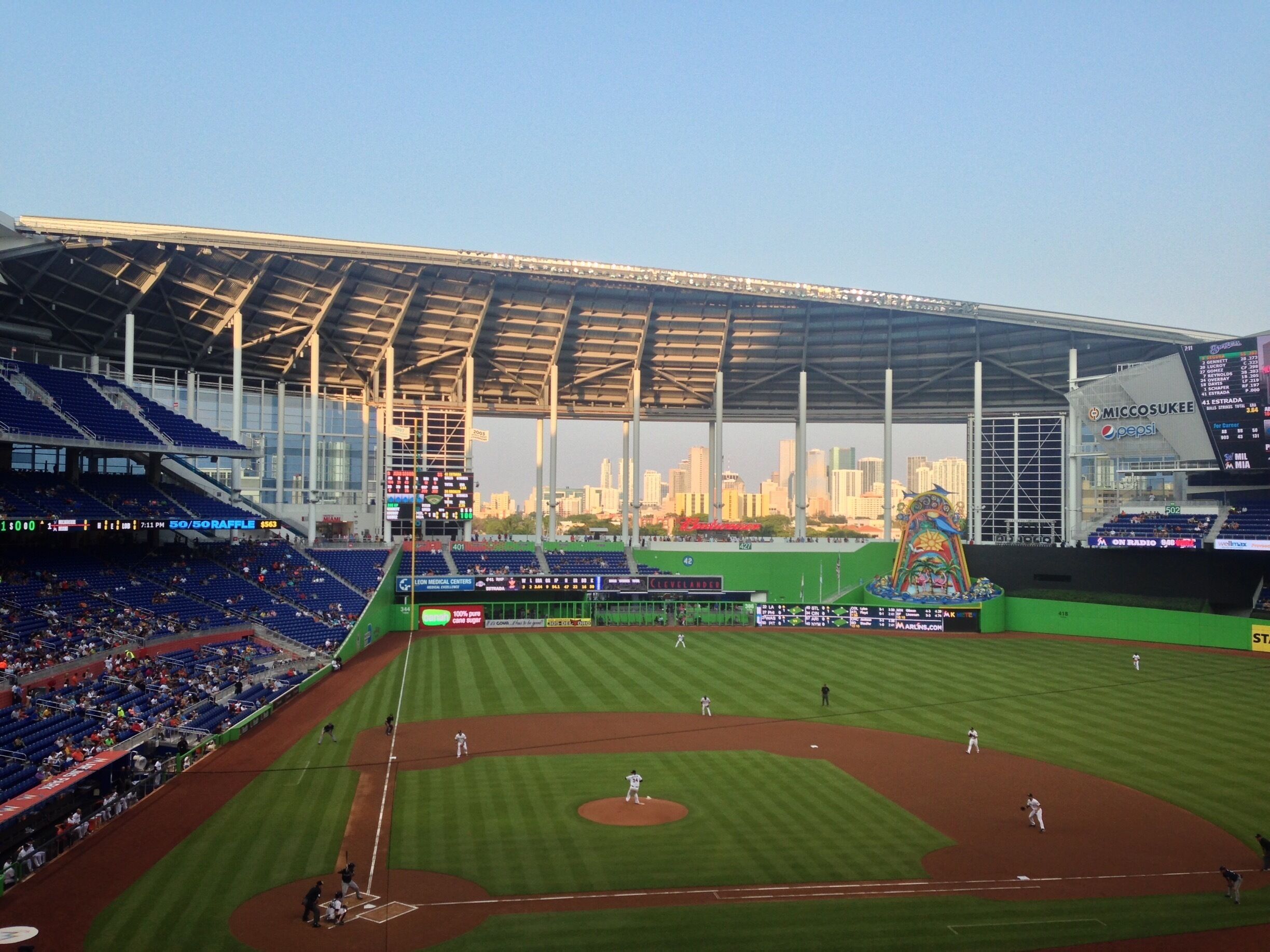 Great place to watch a game.  It's a shame that the Marlins don't draw more fans. 