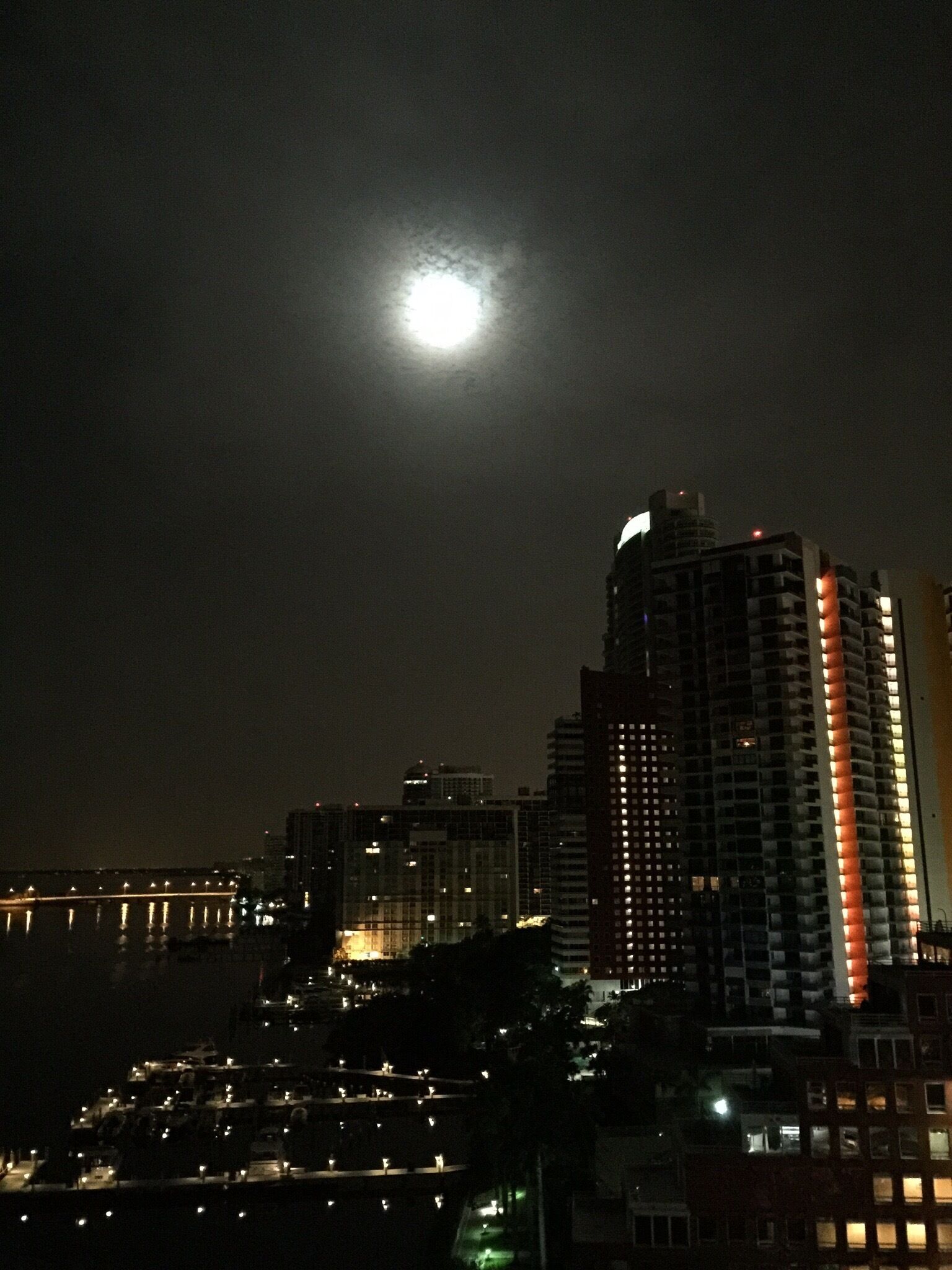 White moon over Miami