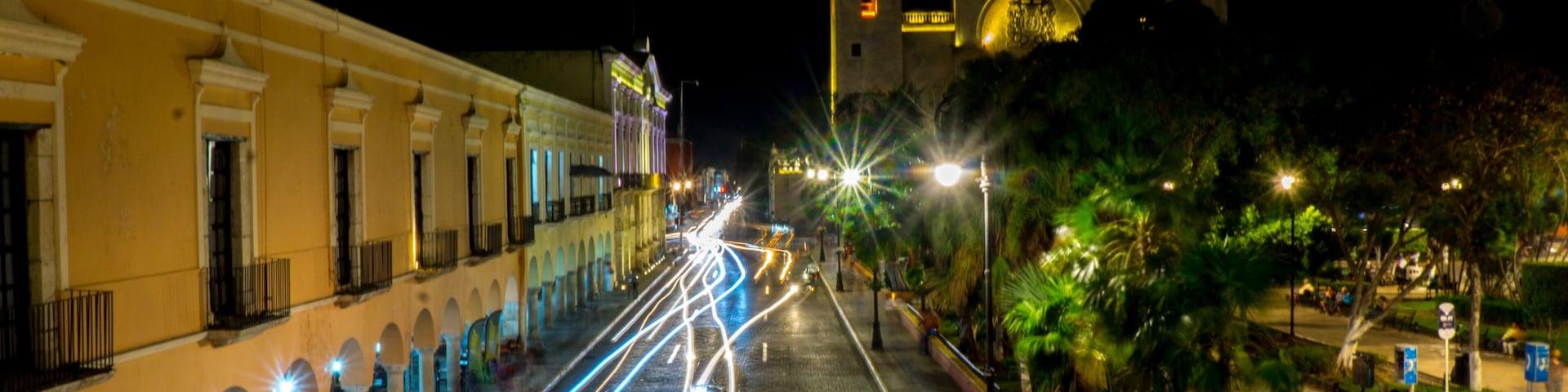 Merida, Yucatan, Mexico by night