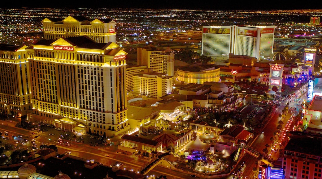 Nevada som viser skyskraper, by og nattbilder
