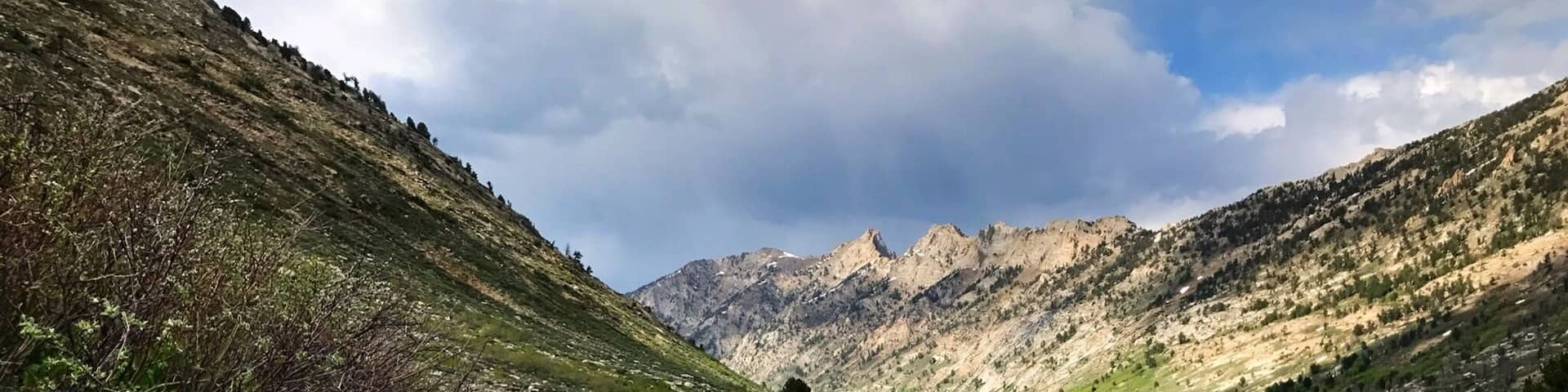 Another view from the trail at the end of the road, heading back north with a nice view of some pretty impressive peaks in the background.