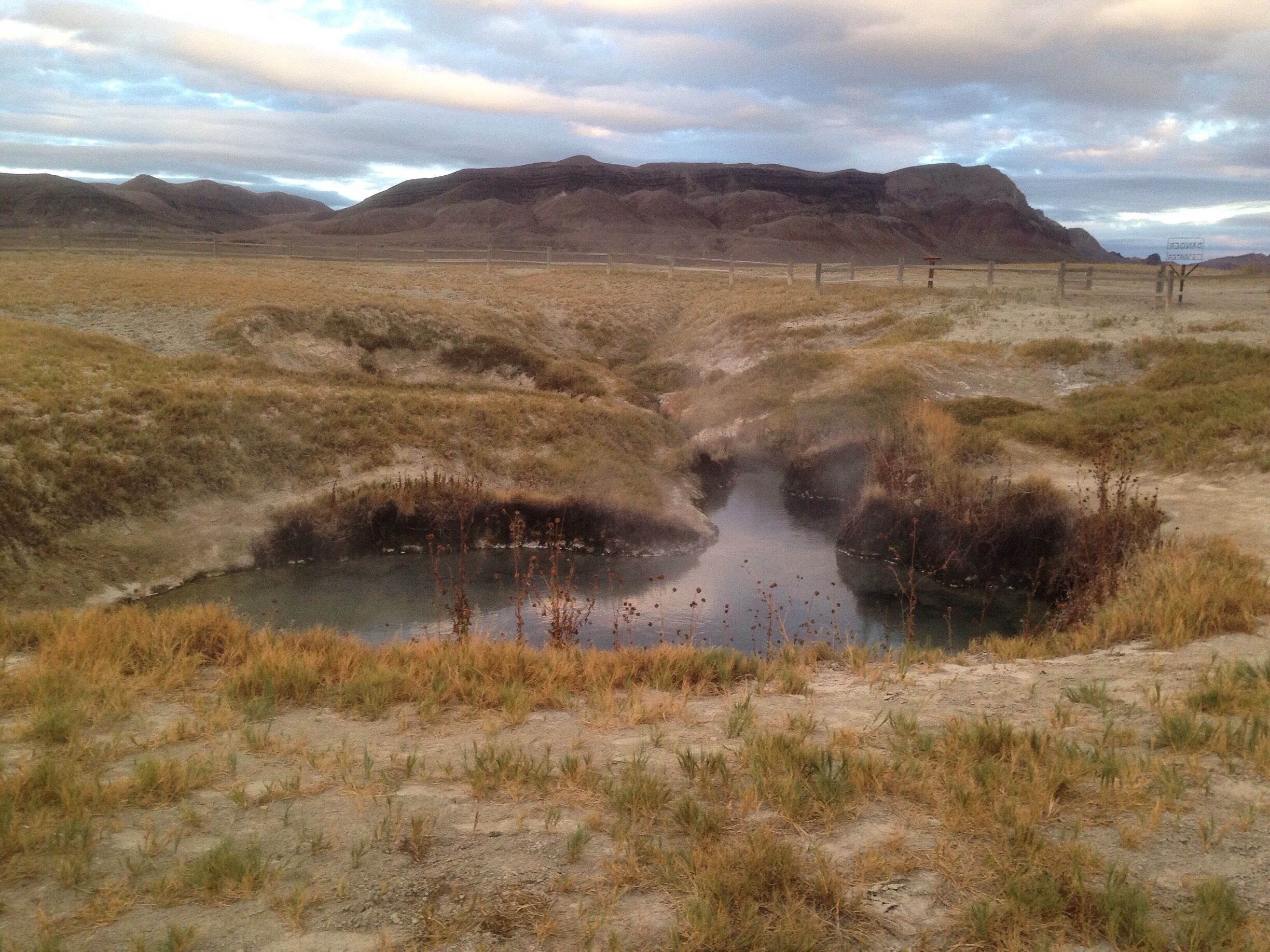 Hot springs out in Black Rock Desert, Nevada.