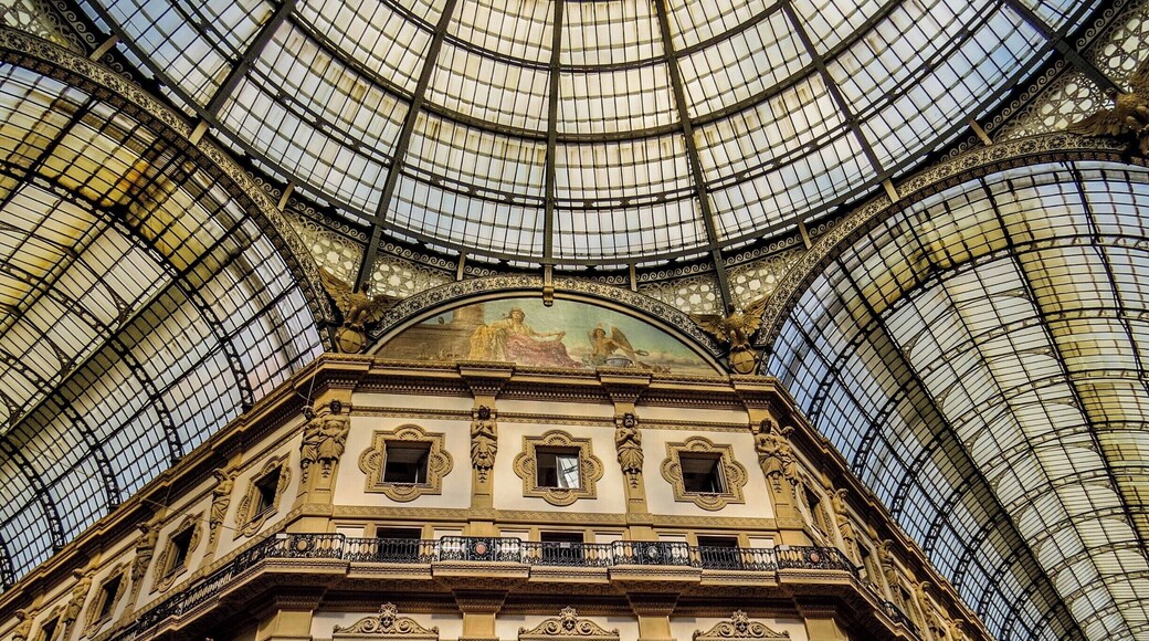 Galleria Vittorio Emanuele II in Milan, Italy. It is one of the world's oldest shopping malls.