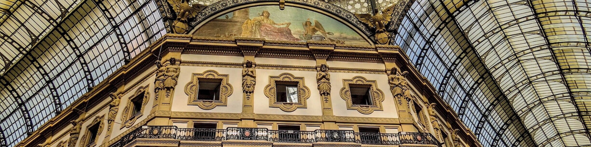 Galleria Vittorio Emanuele II in Milan, Italy. It is one of the world's oldest shopping malls.