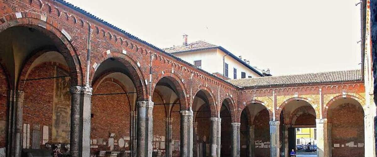 The Ancient basilica of Saint Ambrogio.
The portico's arcade are supported by pillars, flanked by semi-columns. They have double archivolts, while the portico's upper frame is decorated with Lombard bands, which are repeated also on the façade. Thin lesenes start from the pillars' centres, reaching the upper frame. The capitals are decorated by animal (lions, wild boars), and human figures (mostly heads, but also angels and others), as well as by vegetable or fantastic motifs of pre-Romanesque origin.#architecture #roadtrip