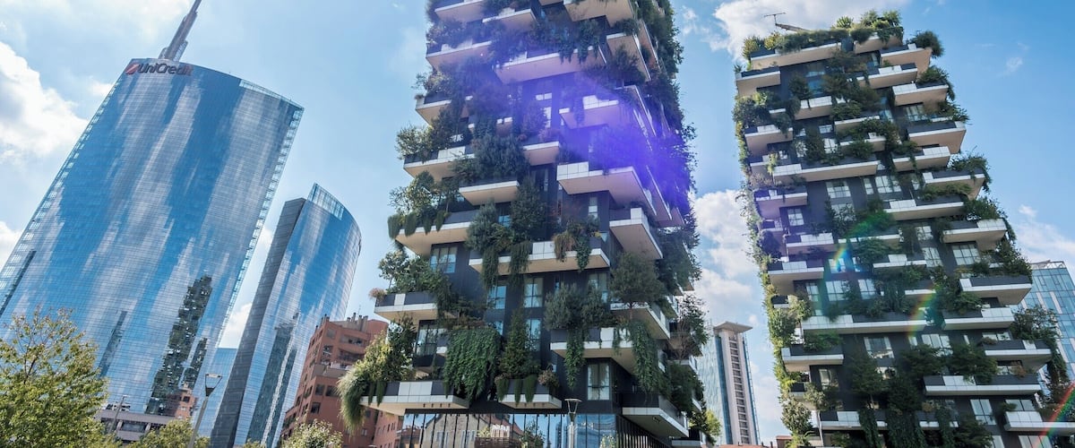Vertical Forest, eco-friendly residential skyscraper in the Porta Nuova, Milan. The picture was taken in the middle of a sunny day.
#UrbanJungle