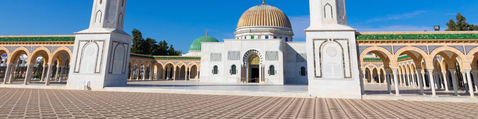 Mausoleum of Habib Bourgiba, the first President of the Republic of Tunisia. Monastir