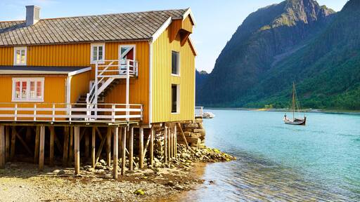 F7C3G7 Traditional wooden house, Mosjoen, Norway