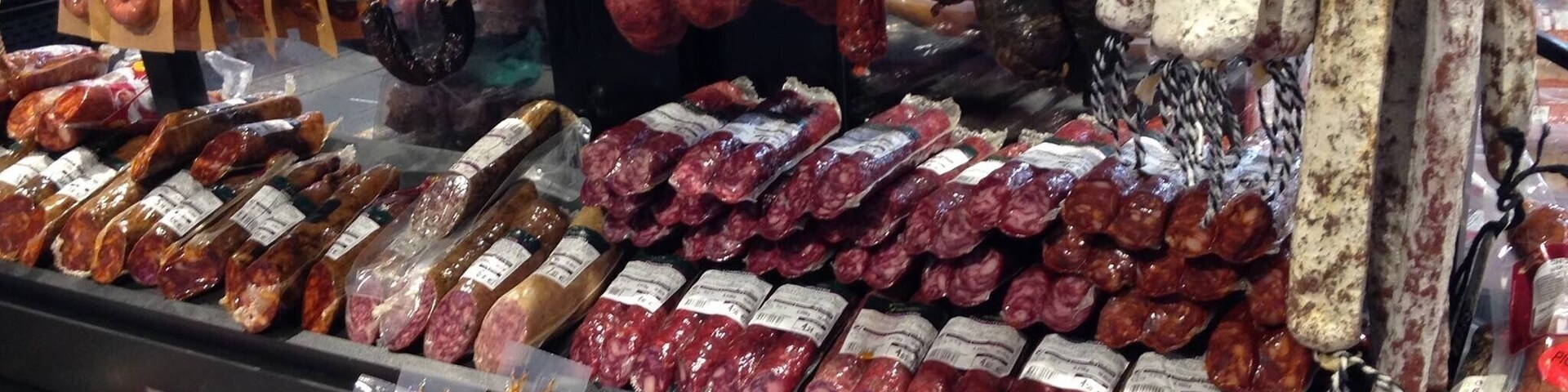 Such a variety of sausage meats and this is the supermarket!  Spain does this best. #foodiefinds