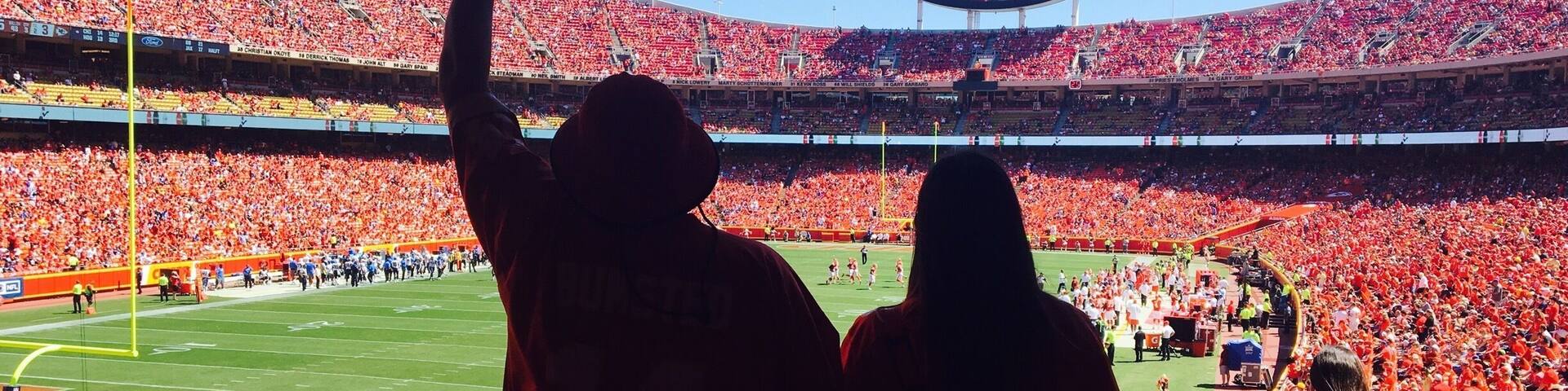 Immersed in 143 decibels of cheers for the Chiefs!! #lifeatexpedia
