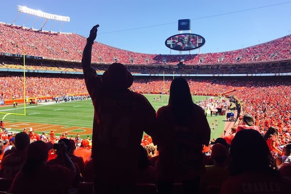 Immersed in 143 decibels of cheers for the Chiefs!! #lifeatexpedia